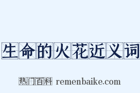 生命的火花近义词是什么意思的图片